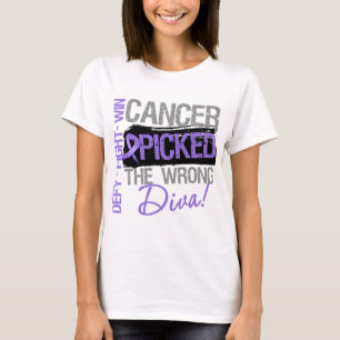 Camiseta El cáncer de linfoma Hodgkins captó la diva equi