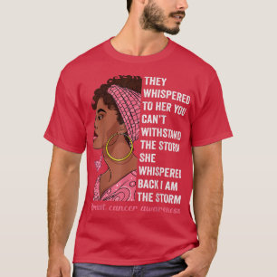 Camiseta El cáncer de mama afroamericano para las mujeres