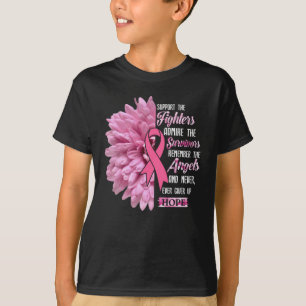 Camiseta El Cáncer De Mama Apoya El Regalo De Los Combatien