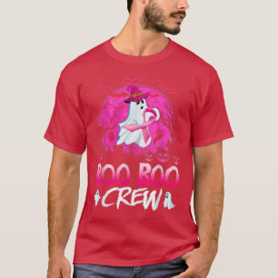 Camiseta El Cáncer De Mama De Cinta Rosa A De Boo Crew Hall