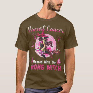 Camiseta El Cáncer De Mama Envuelto Con La Bruja Mal Hallow