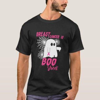 Camiseta El cáncer de mama es Halloween con hojas de boom 