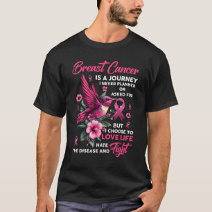 Camiseta El Cáncer De Mama Es Un Viaje Que Nunca Planeé Awa