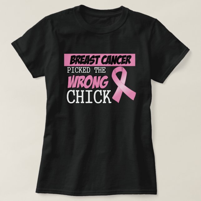 Camiseta El Cáncer De Mama Obtuvo La Diva Equivocada (Diseño del anverso)