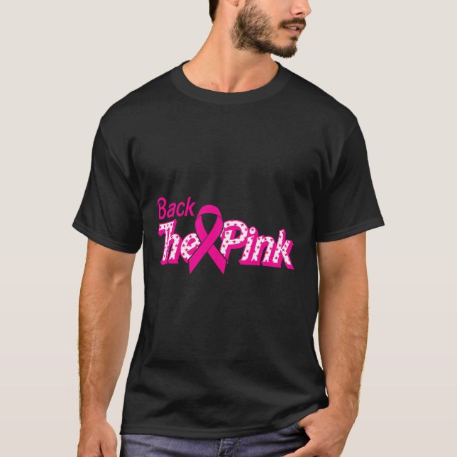 Camiseta El cáncer de mama rosa apoya a la guerrera del cán (Anverso)