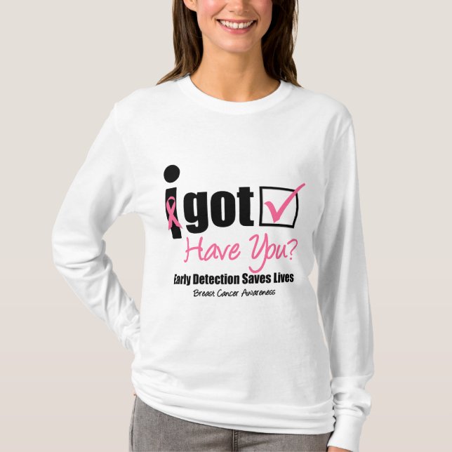 Camiseta El cáncer de pecho consigue v5 comprobado (Anverso)