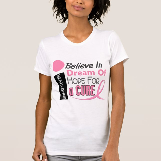 Camiseta El cáncer de pecho CREE ESPERANZA IDEAL (Anverso)