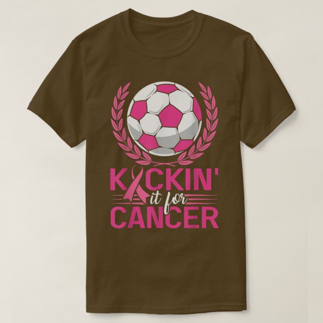 Camiseta El cáncer de pecho de cinta rosada para el fútbol (Diseño del anverso)