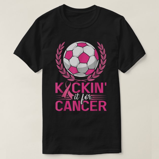 Camiseta El cáncer de pecho de cinta rosada para el fútbol (Diseño del anverso)