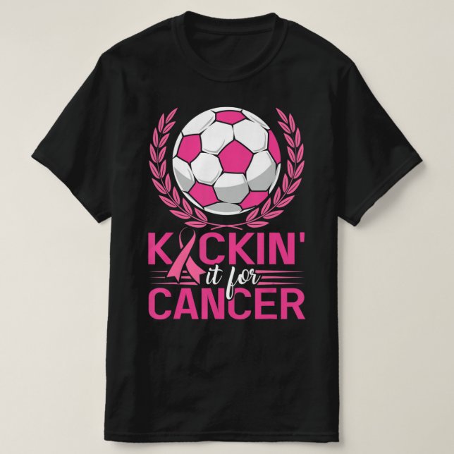 Camiseta El cáncer de pecho de cinta rosada para el fútbol (Diseño del anverso)