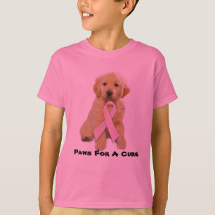 Camiseta El cáncer de pecho del golden retriever embroma l