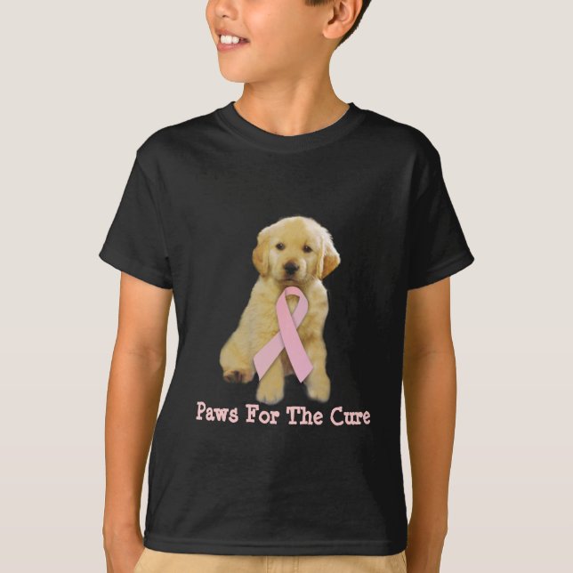 Camiseta El cáncer de pecho del golden retriever embroma la (Anverso)