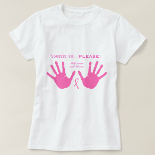 Camiseta El cáncer de pecho los exprime diseño ROSADO