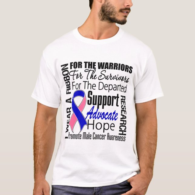 Camiseta El cáncer de pecho masculino llevo un TRIBUTO de (Anverso)