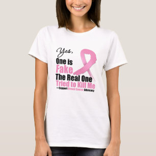 Camiseta El cáncer de pecho uno es falsificación