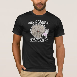 Camiseta El cáncer de pulmón desmorona el diseño de la conc