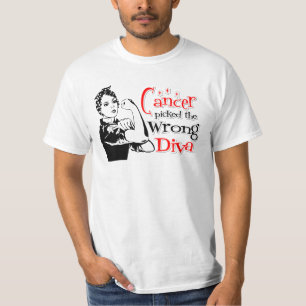 Camiseta El cáncer de pulmón escogió a la diva incorrect