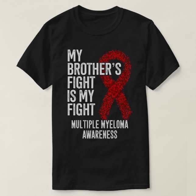 Camiseta El Cáncer De Sangre Que Mis Hermanos Luchan Es Mi  (Diseño del anverso)