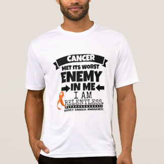 Camiseta El cáncer del riñón hizo frente a su enemigo peor