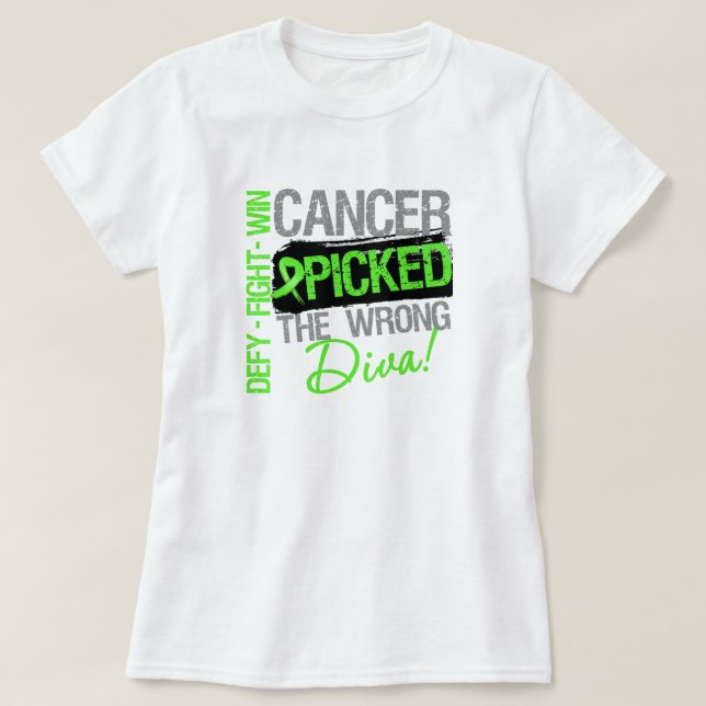 Camiseta El cáncer escogió el linfoma incorrecto de (Diseño del anverso)