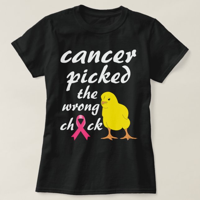Camiseta El cáncer escogió la conciencia equivocada sobre e (Diseño del anverso)