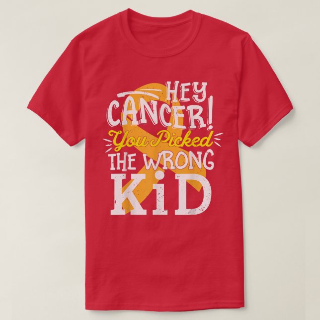 Camiseta El cáncer infantil cogió al niño equivocado - Warr (Diseño del anverso)