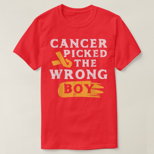 Camiseta El Cáncer Infantil Cogió La Ira De Concienciación  (Diseño del anverso)