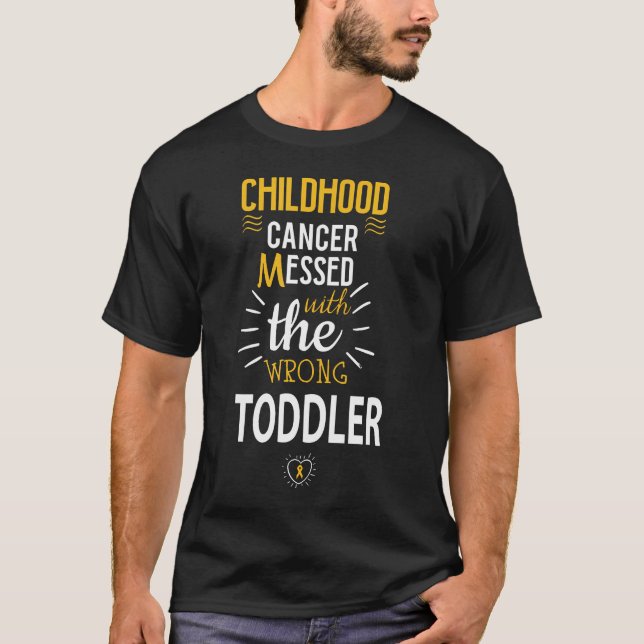 Camiseta El Cáncer Infantil Enfrentado Con El Niño Erróneo  (Anverso)