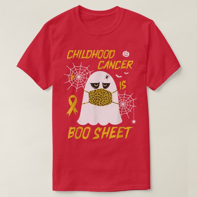 Camiseta El Cáncer Infantil Fantasma De Halloween Es Boo Bo (Diseño del anverso)