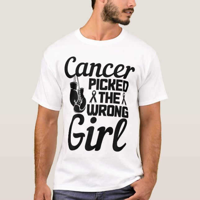 Camiseta El Cáncer Recogió El Malo Awarene Del Cáncer De Ma (Anverso)
