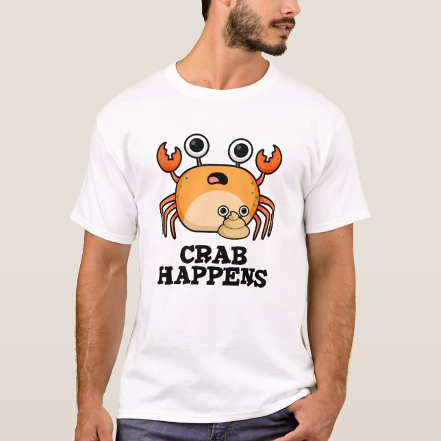 Camiseta El cangrejo ocurre con el divertido bollo animal (Anverso)