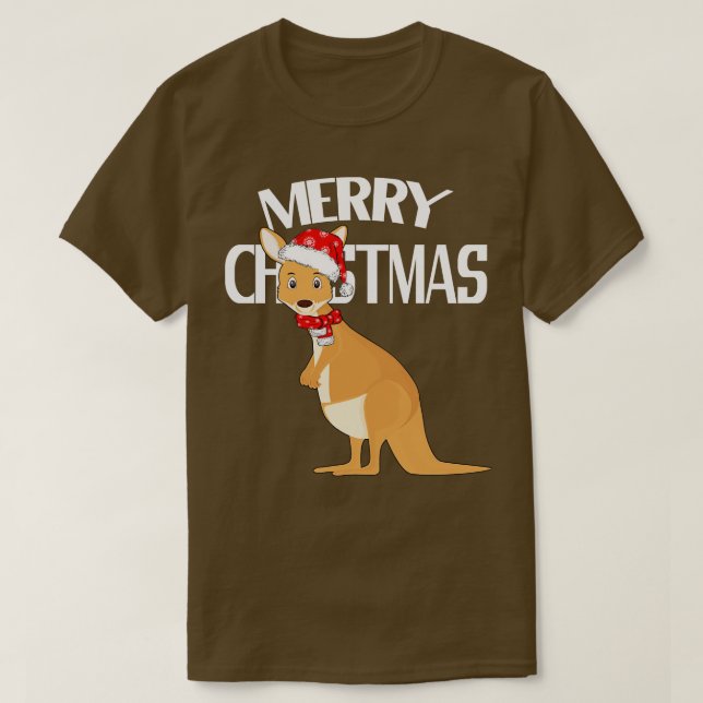 Camiseta El canguro de los Navidades australianos (Diseño del anverso)