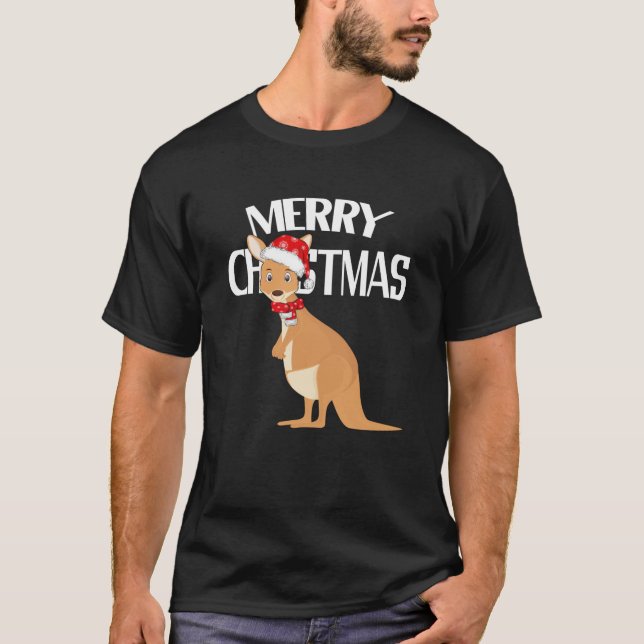 Camiseta El canguro de los Navidades australianos (Anverso)