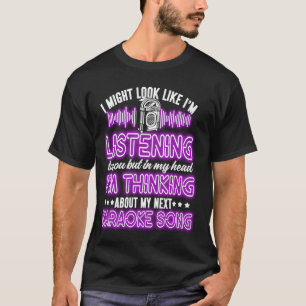 Camiseta El cantante de karaoke de los años 80 del retro vi