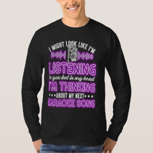 Camiseta El cantante de karaoke de los años 80 del retro vi