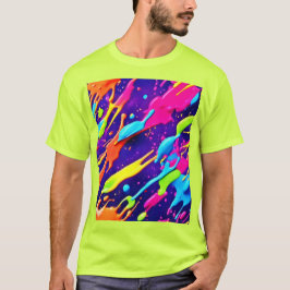 Camiseta El caos colorido en la meseta abstracta
