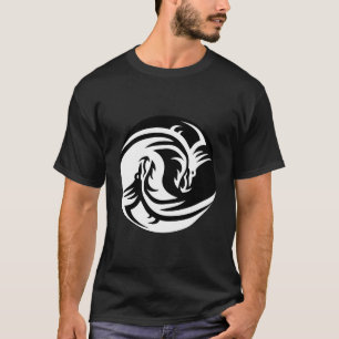 Camiseta El caos de Yin Yang Dragon orden el equilibrio de