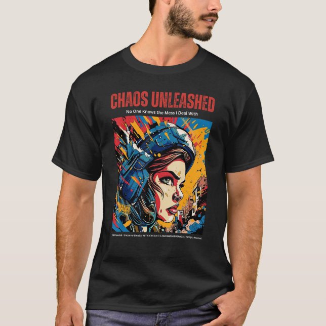 Camiseta El caos desatado La zona de guerra HD AI 2 (Anverso)