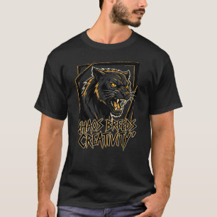 Camiseta El Caos Engendra Creatividad Pantera Abraza lo Sal