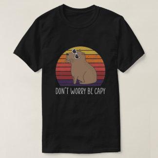 Camiseta El capibara, curioso y retro roedor, no se preocup