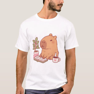 Camiseta El Capibara Cute Ofrece Una Buena Lectura Y Un Caf