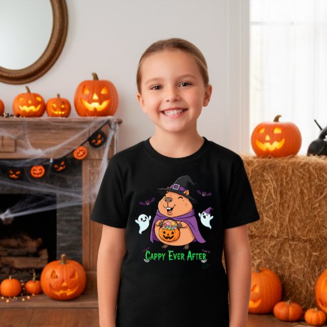 Camiseta El capibara de Halloween "Cappy siempre Después" P (Subido por el creador)