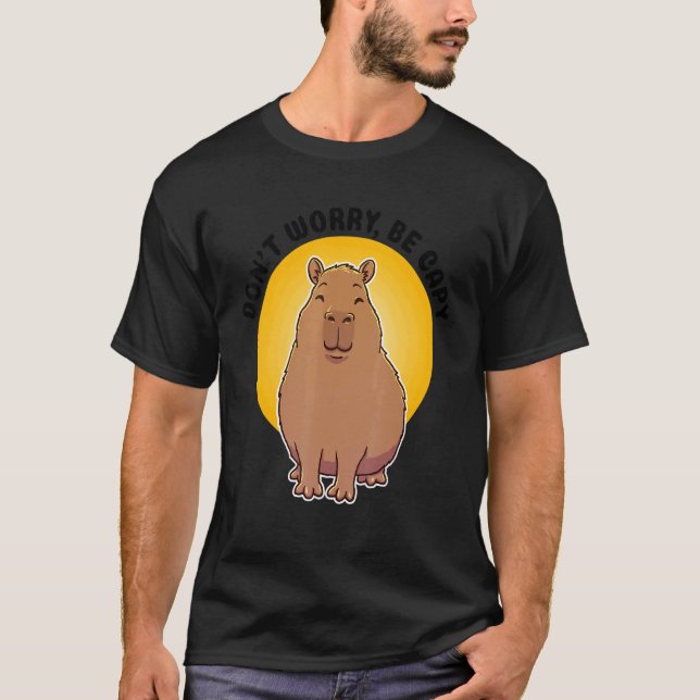 Camiseta El Capibara De Rodent Retro No Se Preocupe De Ser  (Anverso)