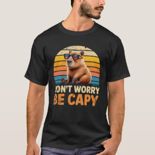 Camiseta El capibara de vidrio solar divertido retro roedor