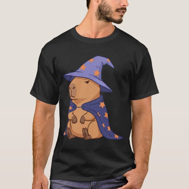 Camiseta El capibara del asistente Grumpy con Magic Cape y  (Anverso)