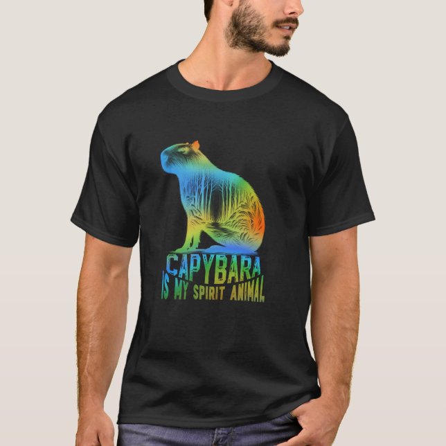 Camiseta el capibara es mi espíritu, el único capibara (Anverso)