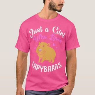 Camiseta El Capibara Es Sólo Un Chica Que Ama A Los Capibar