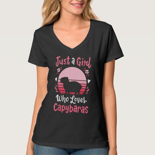 Camiseta El Capibara Es Sólo Un Chica Que Ama A Los Capibar (Anverso)