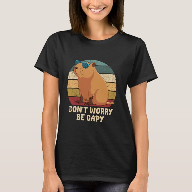 Camiseta El capibara gracioso no se preocupa de ser capy Lo (Anverso)