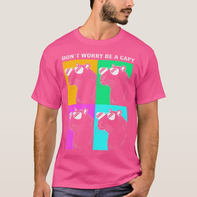 Camiseta El capibara gracioso no se preocupa de ser un capy (Anverso)